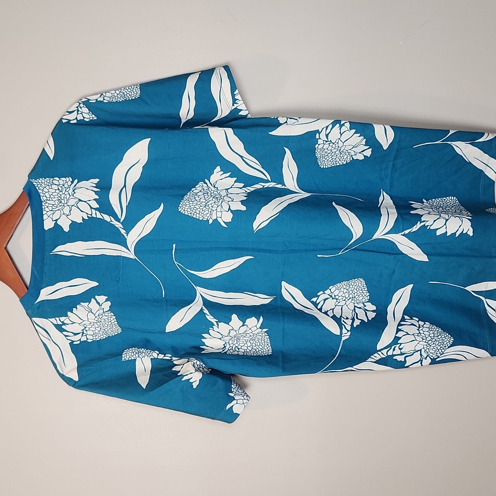 Hugo Boss Tessler Blue Floral Print‎ T-Shirt Size XXL - Picture 3 of 11